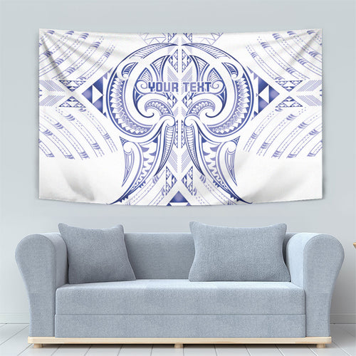 Maori Rugby Custom Ngaru Mangopare Tapestry Kikorangi Niho Taniwha Motif