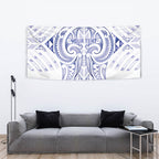 Maori Rugby Custom Ngaru Mangopare Tapestry Kikorangi Niho Taniwha Motif