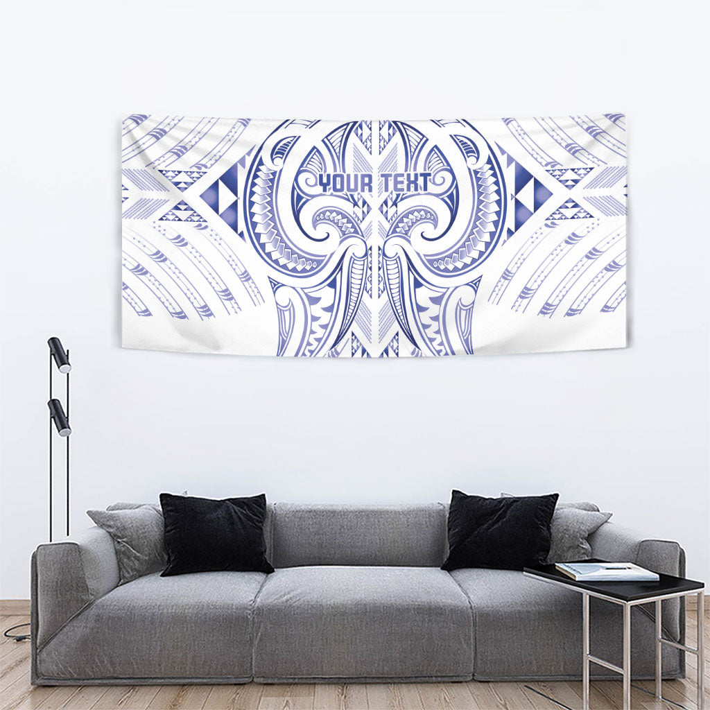 Maori Rugby Custom Ngaru Mangopare Tapestry Kikorangi Niho Taniwha Motif