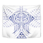 Maori Rugby Custom Ngaru Mangopare Tapestry Kikorangi Niho Taniwha Motif