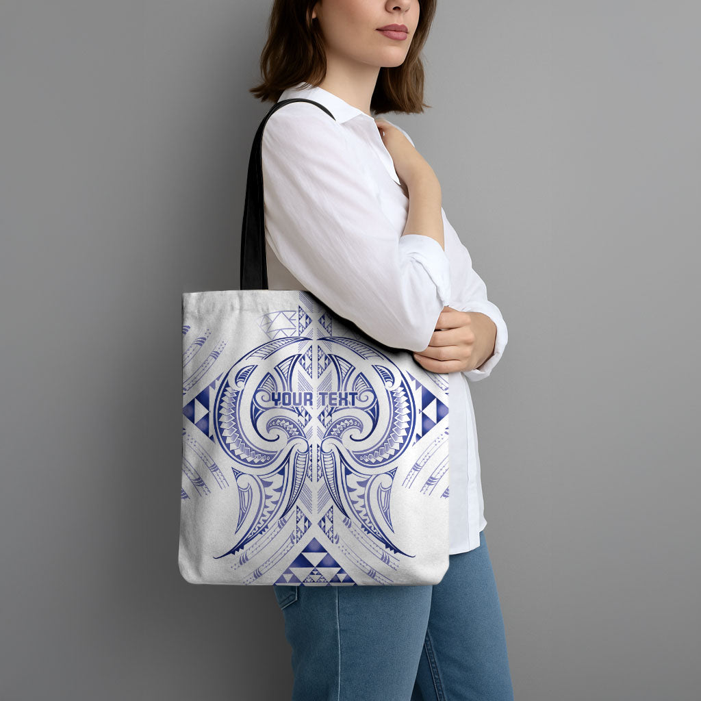 Maori Rugby Custom Ngaru Mangopare Tote Bag Kikorangi Niho Taniwha Motif