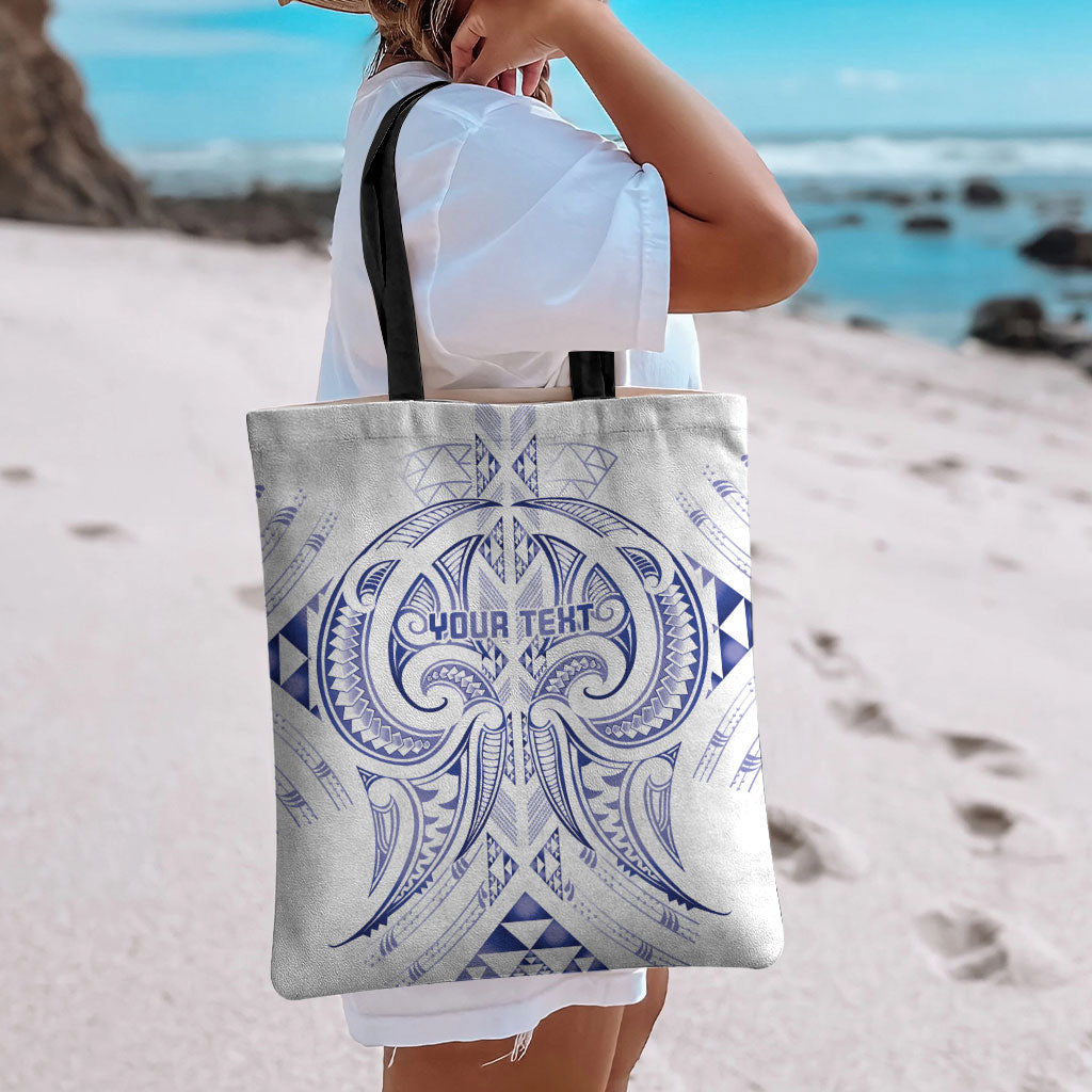 Maori Rugby Custom Ngaru Mangopare Tote Bag Kikorangi Niho Taniwha Motif