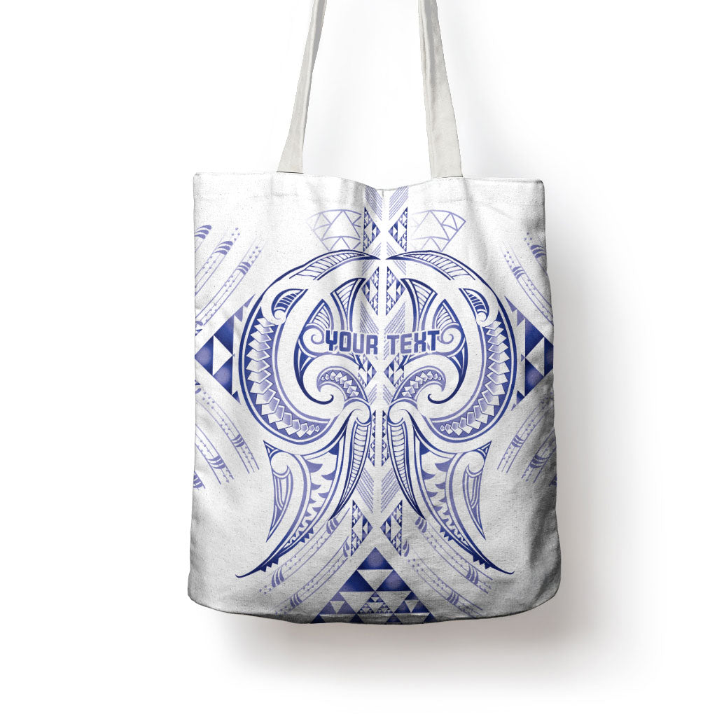 Maori Rugby Custom Ngaru Mangopare Tote Bag Kikorangi Niho Taniwha Motif