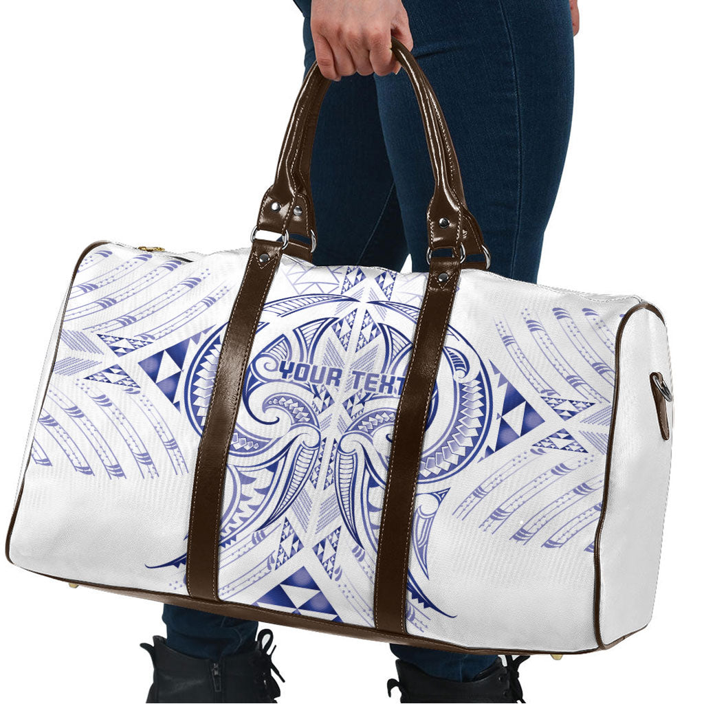 Maori Rugby Custom Ngaru Mangopare Travel Bag Kikorangi Niho Taniwha Motif