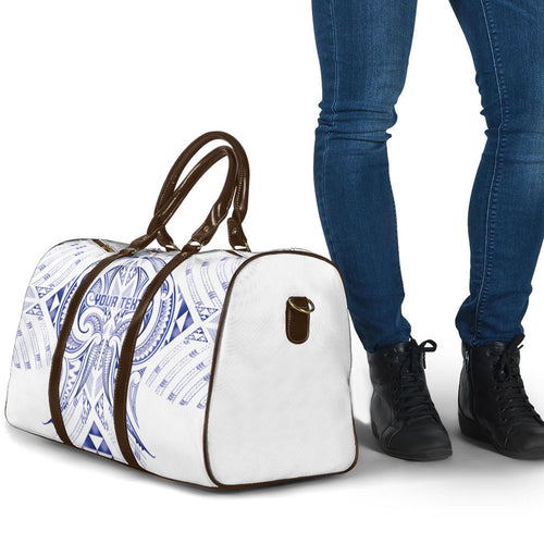 Maori Rugby Custom Ngaru Mangopare Travel Bag Kikorangi Niho Taniwha Motif