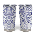 Maori Rugby Custom Ngaru Mangopare Tumbler Cup Kikorangi Niho Taniwha Motif