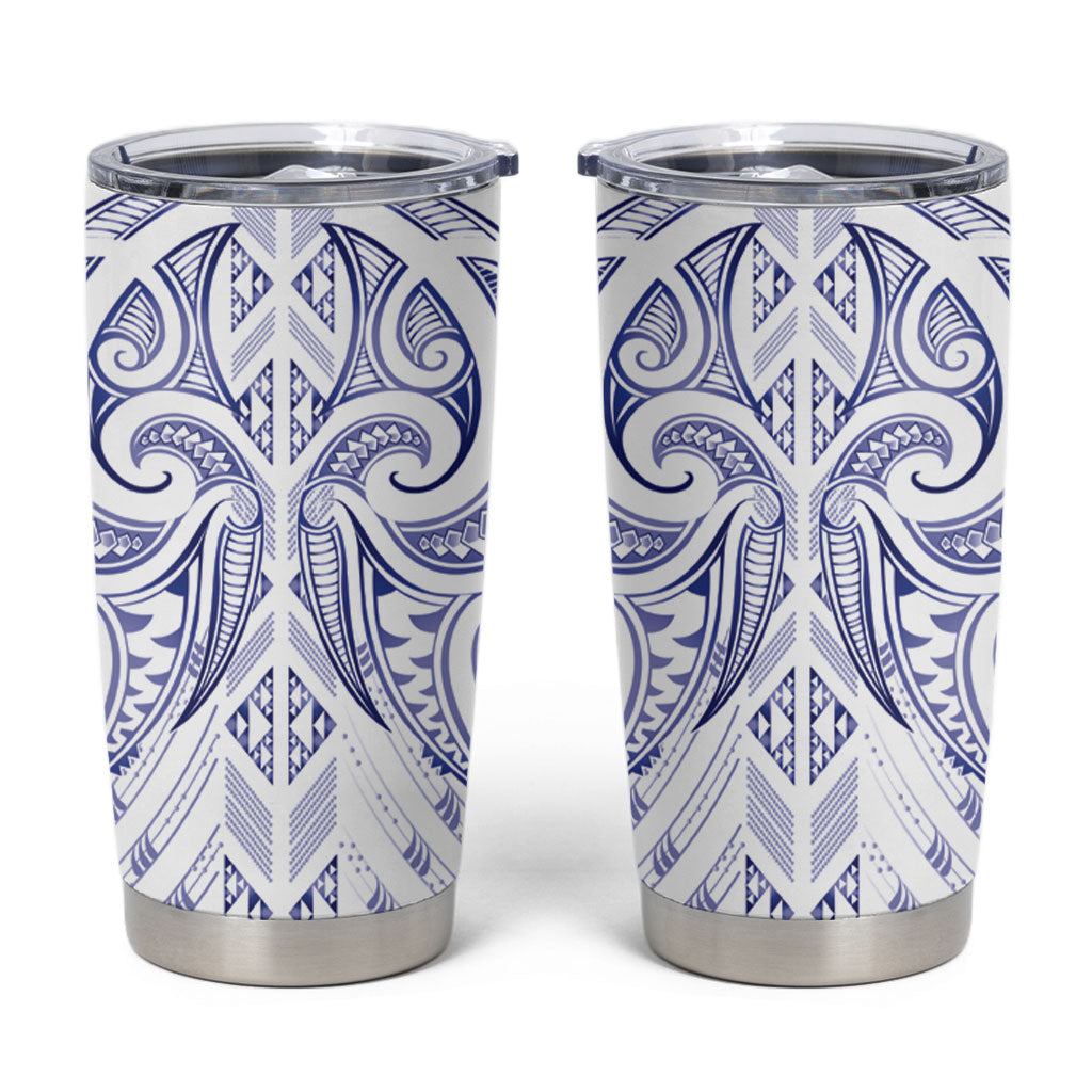 Maori Rugby Custom Ngaru Mangopare Tumbler Cup Kikorangi Niho Taniwha Motif