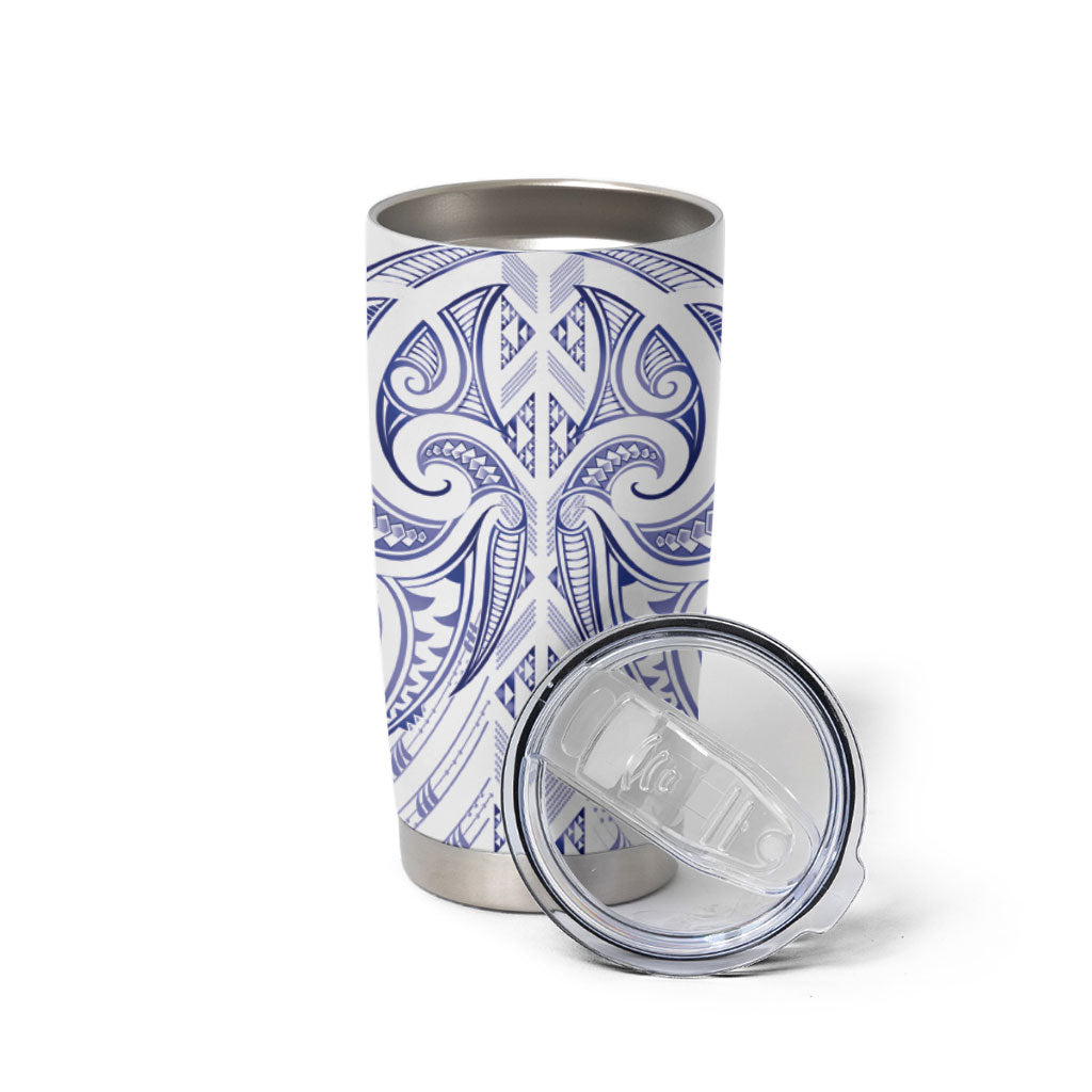 Maori Rugby Custom Ngaru Mangopare Tumbler Cup Kikorangi Niho Taniwha Motif