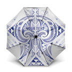 Maori Rugby Custom Ngaru Mangopare Umbrella Kikorangi Niho Taniwha Motif