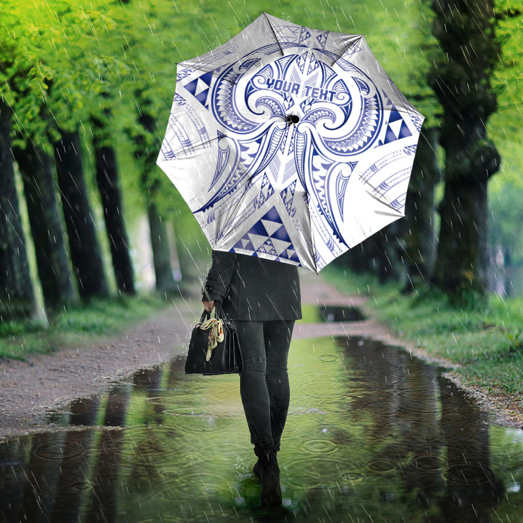 Maori Rugby Custom Ngaru Mangopare Umbrella Kikorangi Niho Taniwha Motif