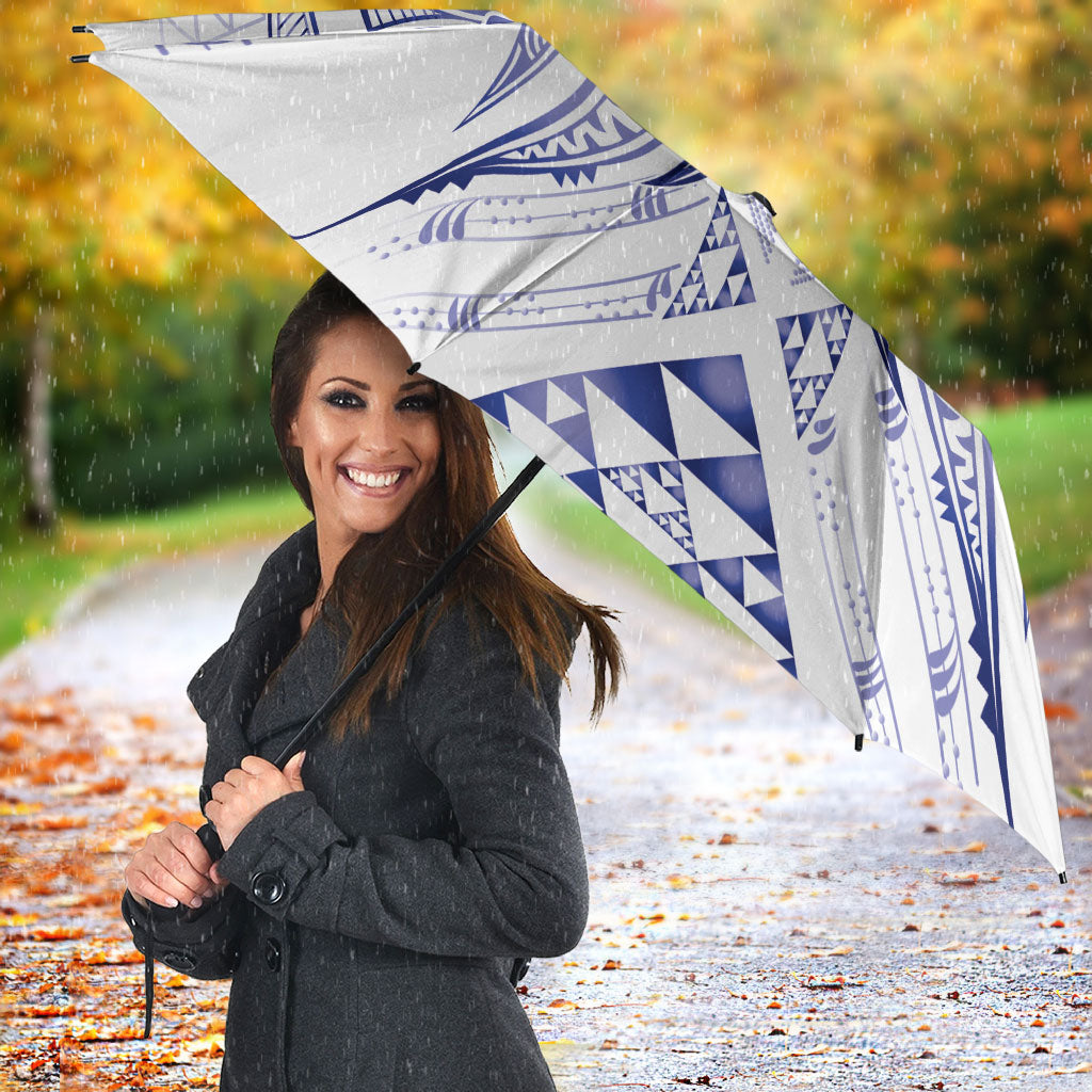 Maori Rugby Custom Ngaru Mangopare Umbrella Kikorangi Niho Taniwha Motif