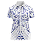 Maori Rugby Custom Ngaru Mangopare Women Polo Shirt Kikorangi Niho Taniwha Motif
