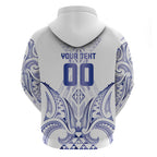 Maori Rugby Custom Ngaru Mangopare Zip Hoodie Kikorangi Niho Taniwha Motif