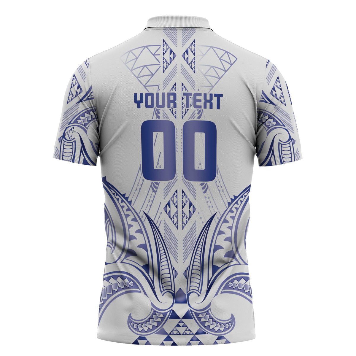 Maori Rugby Custom Ngaru Mangopare Zipper Polo Shirt Kikorangi Niho Taniwha Motif