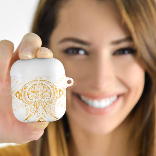 Maori Rugby Custom Ngaru Mangopare AirPods Case Koura Niho Taniwha Motif