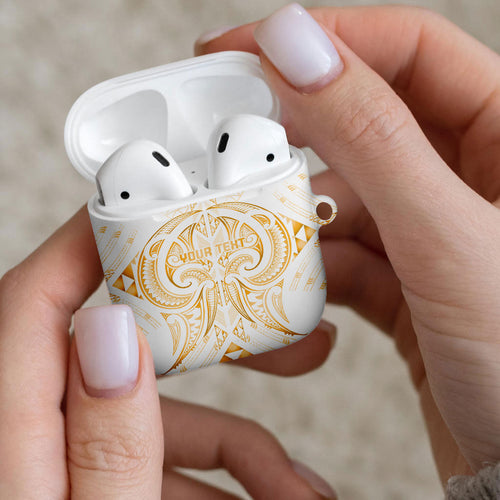 Maori Rugby Custom Ngaru Mangopare AirPods Case Koura Niho Taniwha Motif