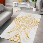Maori Rugby Custom Ngaru Mangopare Area Rug Koura Niho Taniwha Motif