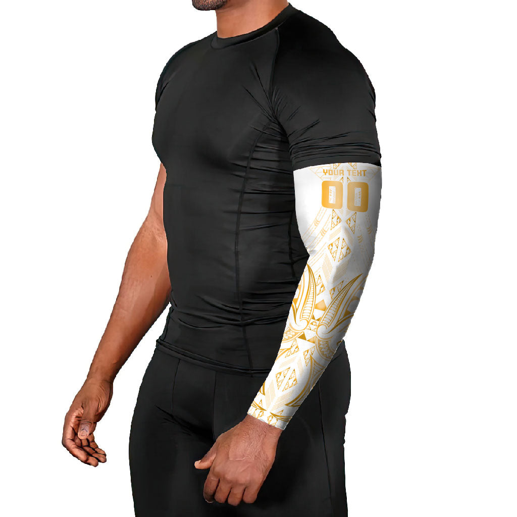 Maori Rugby Custom Ngaru Mangopare Arm Sleeves Koura Niho Taniwha Motif