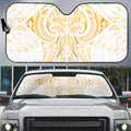 Maori Rugby Custom Ngaru Mangopare Auto Sun Shade Koura Niho Taniwha Motif