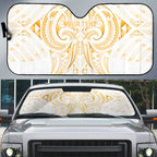 Maori Rugby Custom Ngaru Mangopare Auto Sun Shade Koura Niho Taniwha Motif