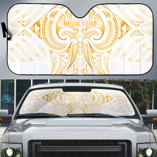 Maori Rugby Custom Ngaru Mangopare Auto Sun Shade Koura Niho Taniwha Motif