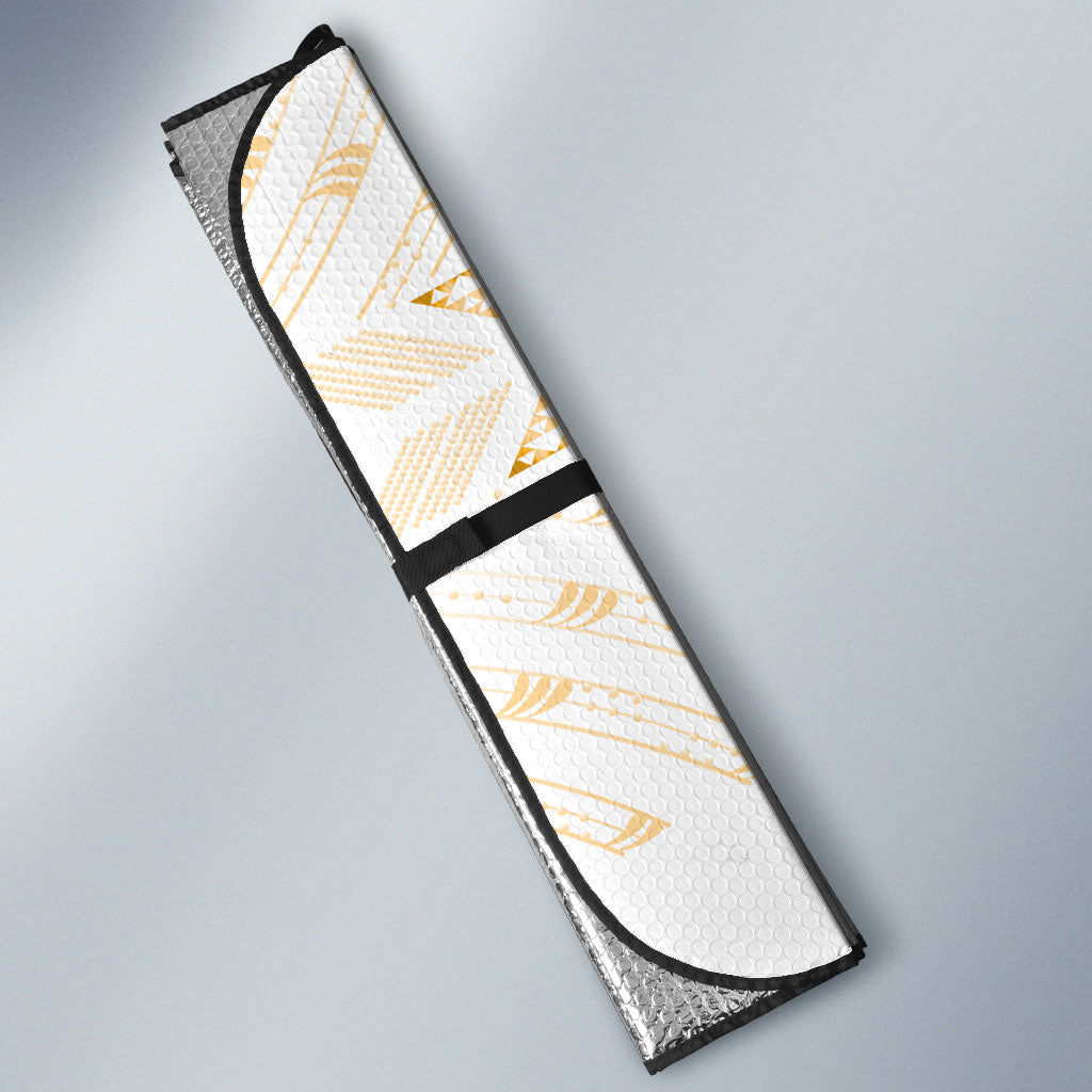 Maori Rugby Custom Ngaru Mangopare Auto Sun Shade Koura Niho Taniwha Motif