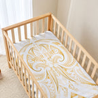 Maori Rugby Custom Ngaru Mangopare Baby Bed Cover Koura Niho Taniwha Motif