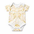 Maori Rugby Custom Ngaru Mangopare Baby Onesie Koura Niho Taniwha Motif