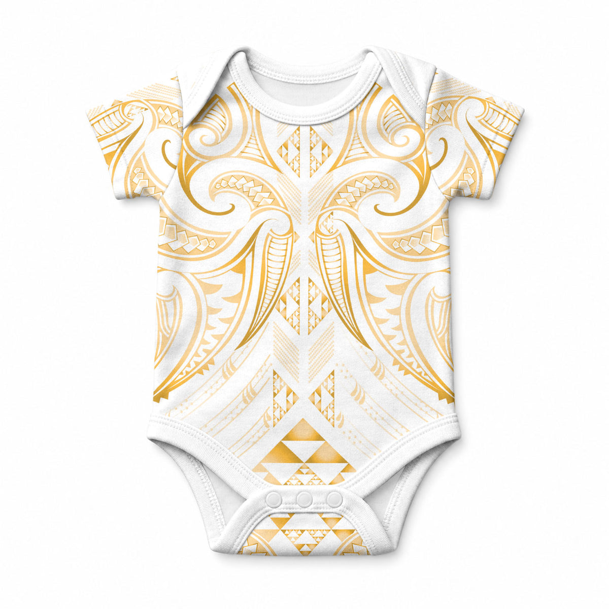 Maori Rugby Custom Ngaru Mangopare Baby Onesie Koura Niho Taniwha Motif
