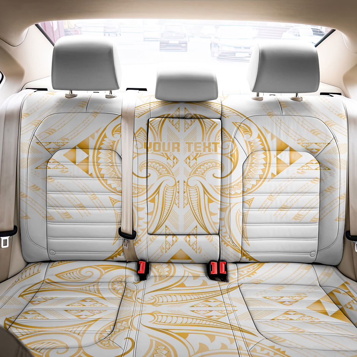 Maori Rugby Custom Ngaru Mangopare Back Car Seat Cover Koura Niho Taniwha Motif