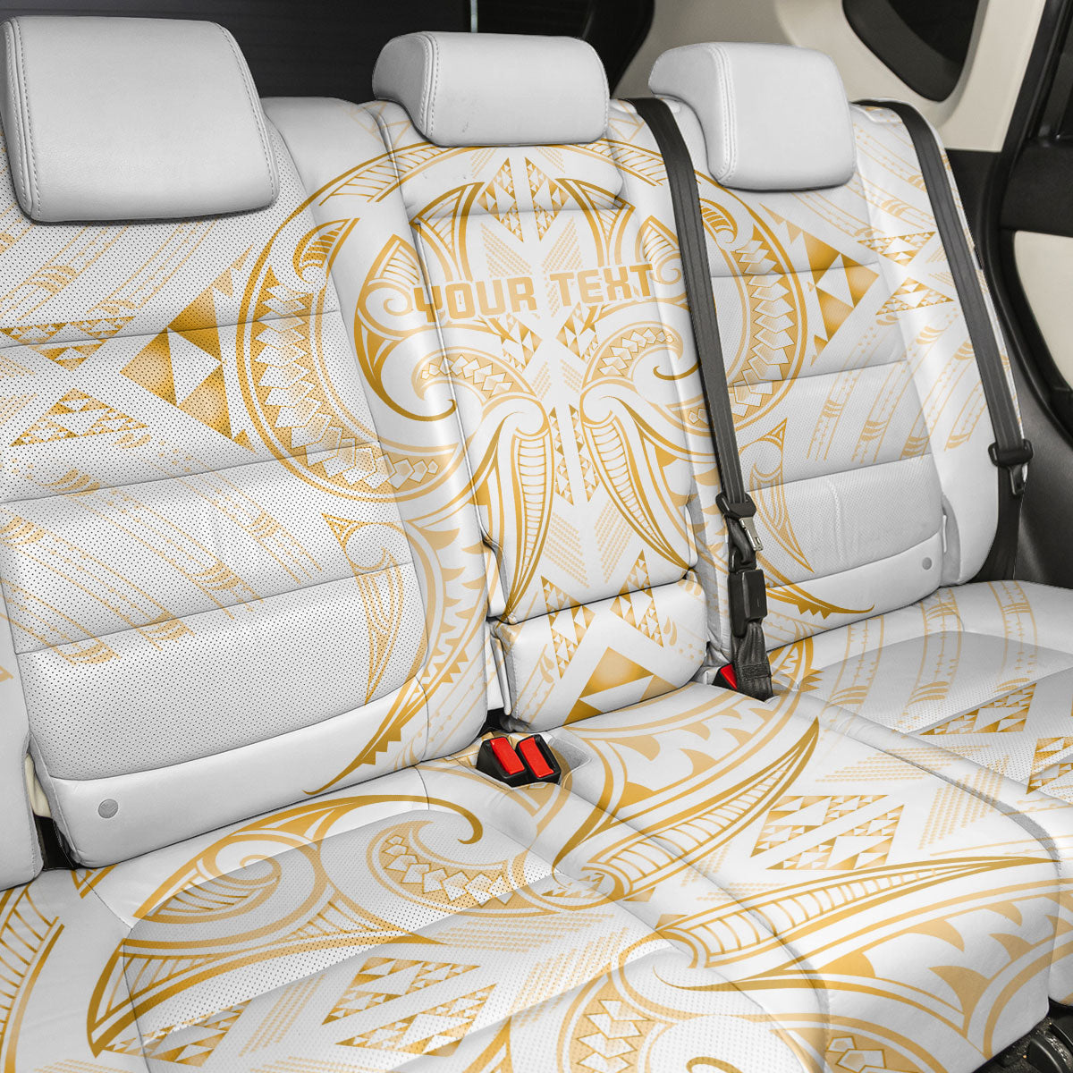 Maori Rugby Custom Ngaru Mangopare Back Car Seat Cover Koura Niho Taniwha Motif