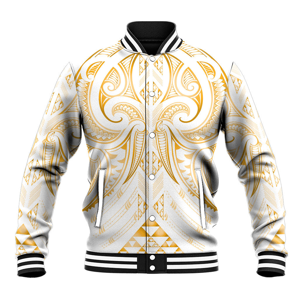Maori Rugby Custom Ngaru Mangopare Baseball Jacket Koura Niho Taniwha Motif