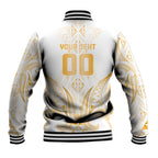 Maori Rugby Custom Ngaru Mangopare Baseball Jacket Koura Niho Taniwha Motif