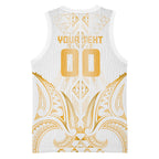 Maori Rugby Custom Ngaru Mangopare Basketball Jersey Koura Niho Taniwha Motif