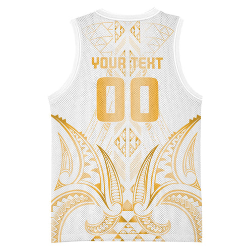 Maori Rugby Custom Ngaru Mangopare Basketball Jersey Koura Niho Taniwha Motif