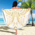 Maori Rugby Custom Ngaru Mangopare Beach Blanket Koura Niho Taniwha Motif