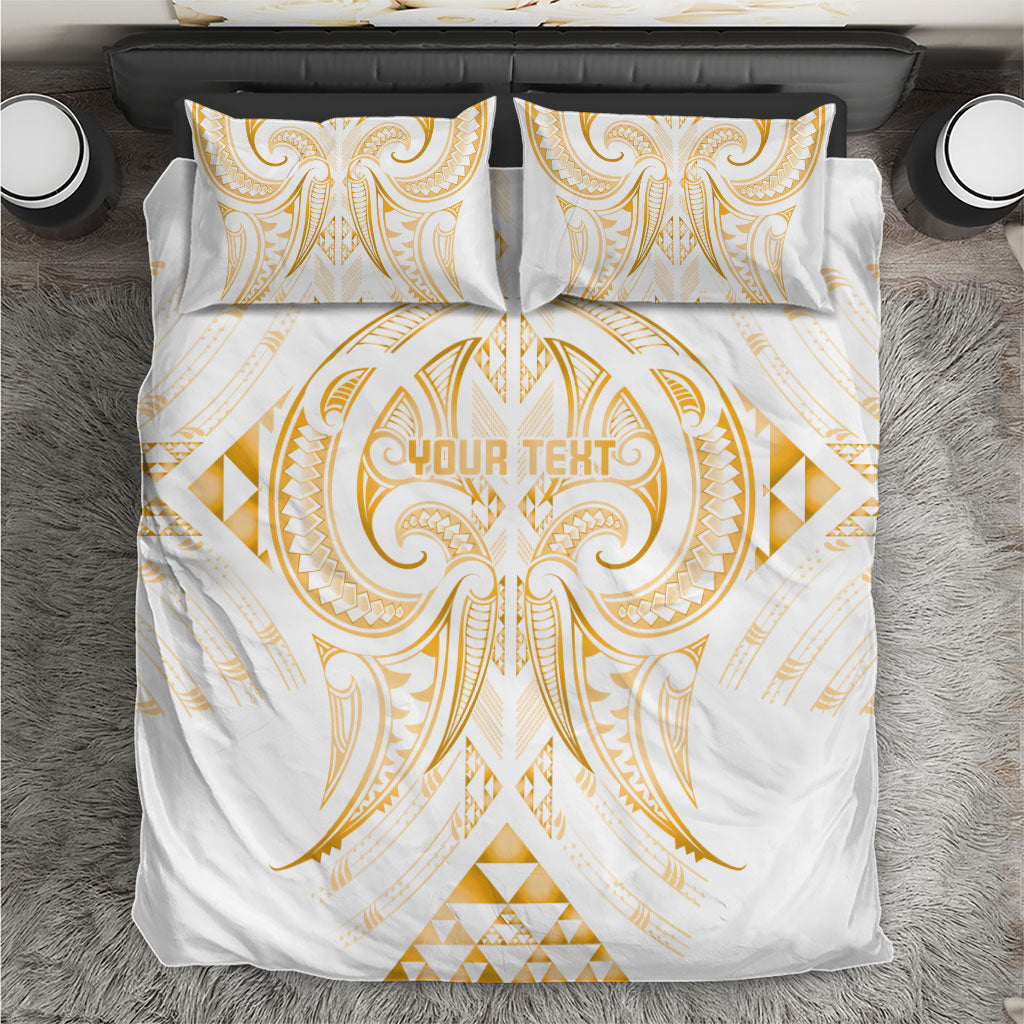 Maori Rugby Custom Ngaru Mangopare Bedding Set Koura Niho Taniwha Motif