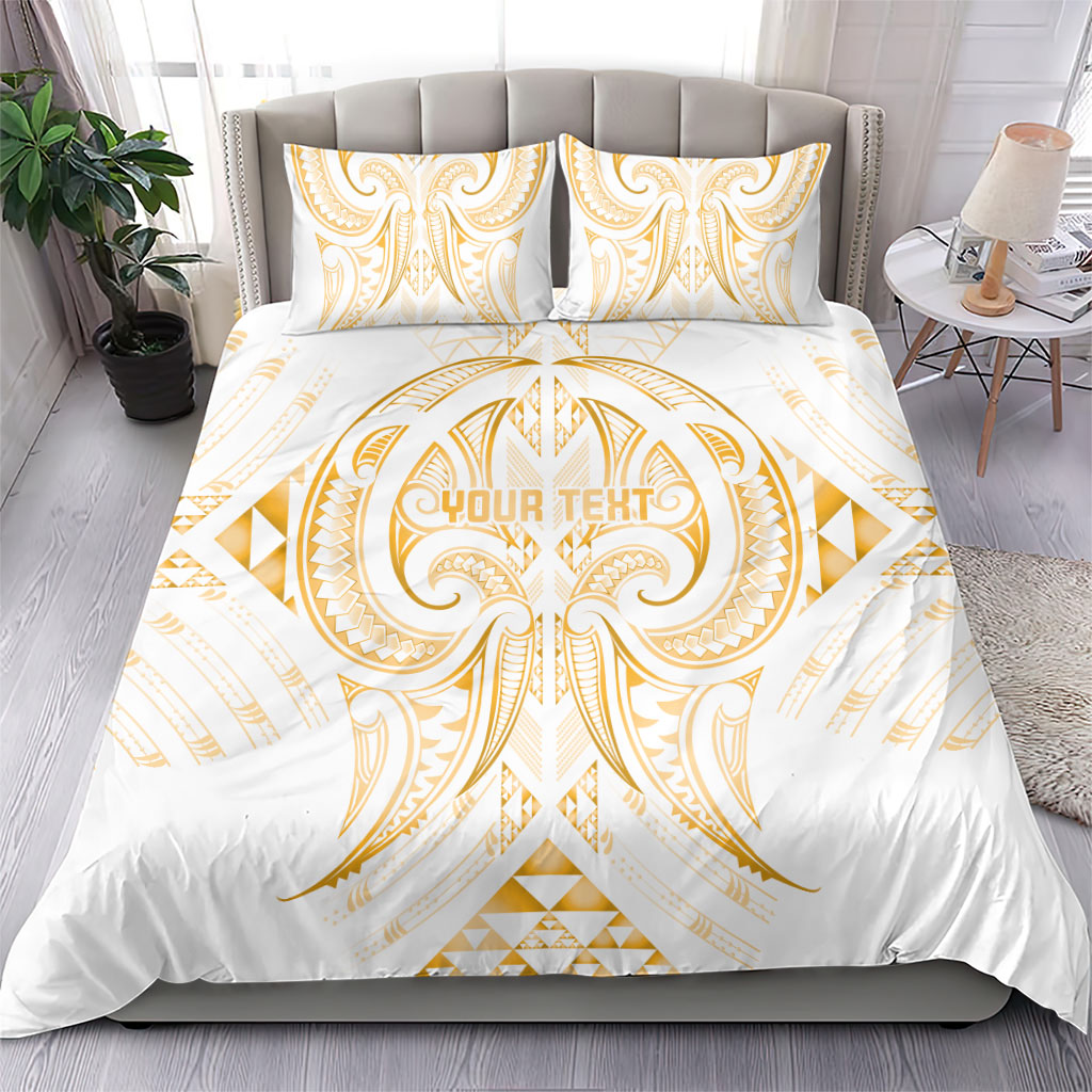 Maori Rugby Custom Ngaru Mangopare Bedding Set Koura Niho Taniwha Motif