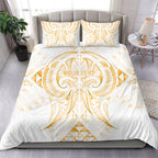 Maori Rugby Custom Ngaru Mangopare Bedding Set Koura Niho Taniwha Motif