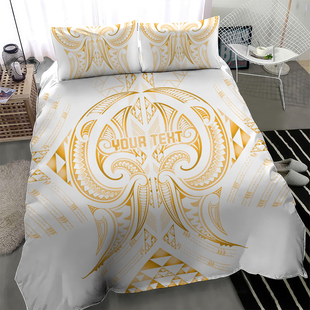 Maori Rugby Custom Ngaru Mangopare Bedding Set Koura Niho Taniwha Motif