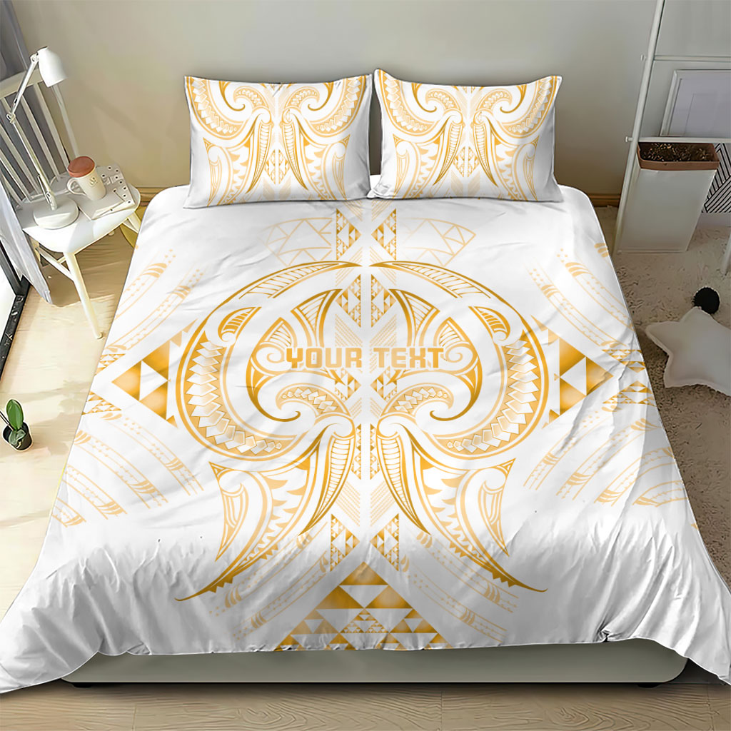 Maori Rugby Custom Ngaru Mangopare Bedding Set Koura Niho Taniwha Motif