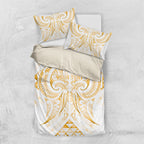Maori Rugby Custom Ngaru Mangopare Bedding Set Koura Niho Taniwha Motif