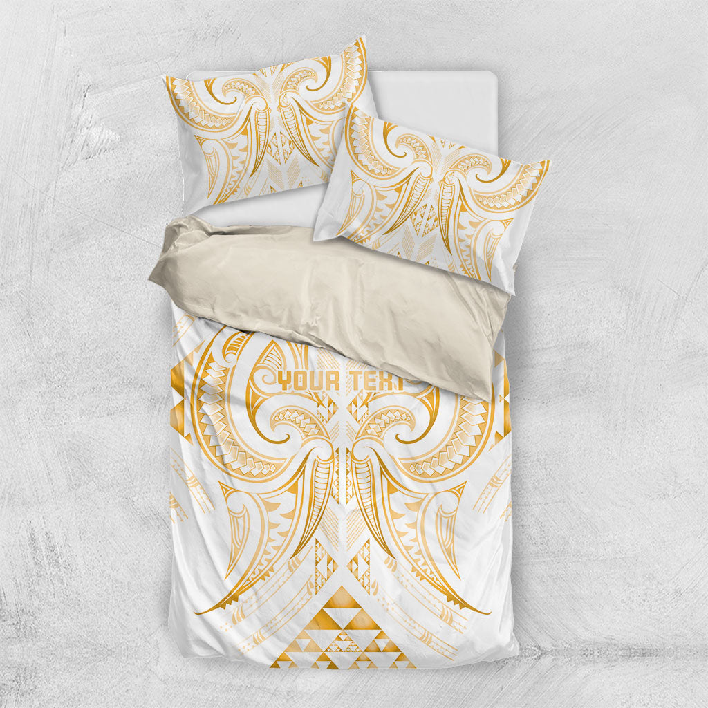 Maori Rugby Custom Ngaru Mangopare Bedding Set Koura Niho Taniwha Motif