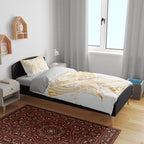 Maori Rugby Custom Ngaru Mangopare Bedding Set Koura Niho Taniwha Motif
