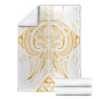 Maori Rugby Custom Ngaru Mangopare Blanket Koura Niho Taniwha Motif