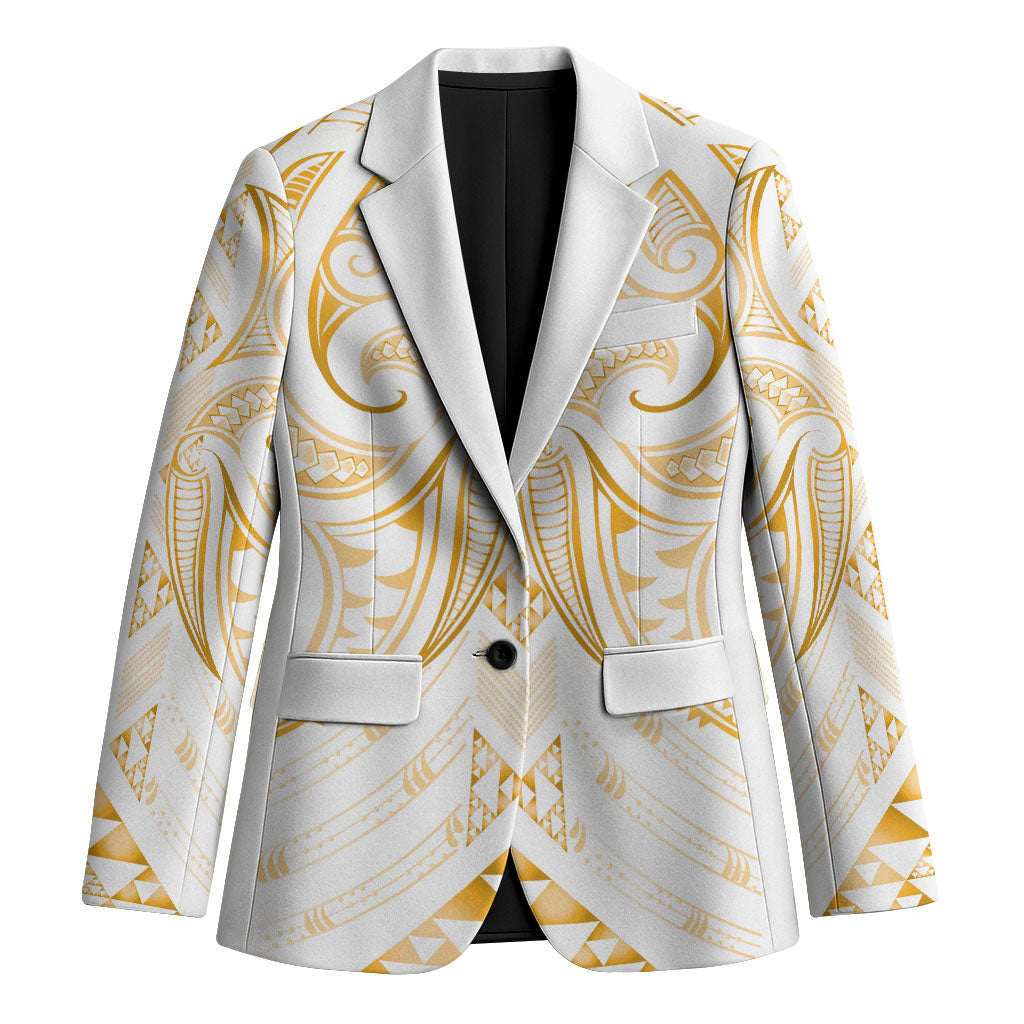 Maori Rugby Custom Ngaru Mangopare Blazer Koura Niho Taniwha Motif