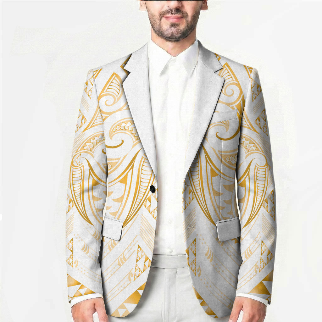 Maori Rugby Custom Ngaru Mangopare Blazer Koura Niho Taniwha Motif