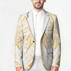 Maori Rugby Custom Ngaru Mangopare Blazer Koura Niho Taniwha Motif