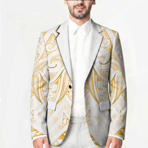 Maori Rugby Custom Ngaru Mangopare Blazer Koura Niho Taniwha Motif