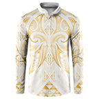 Maori Rugby Custom Ngaru Mangopare Button Sweatshirt Koura Niho Taniwha Motif